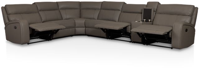Rhett Gray Micro Large Two-arm Manually Reclining Sectional