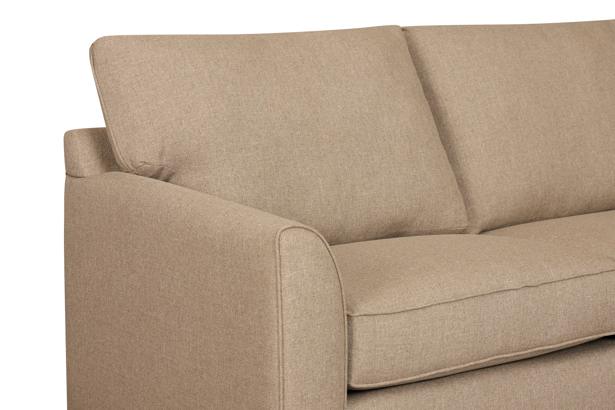 Tate Brown Fabric Small Two-arm Sectional