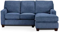 Andie Blue Fabric Right Chaise Sectional