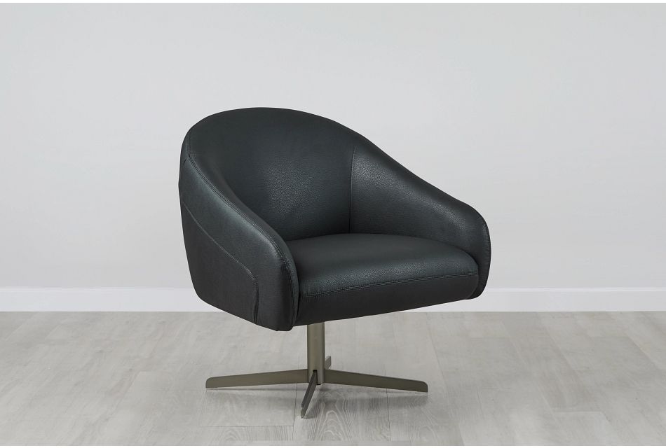 Frankie Black Swivel Accent Chair Home Accents Accent Chairs City Furniture