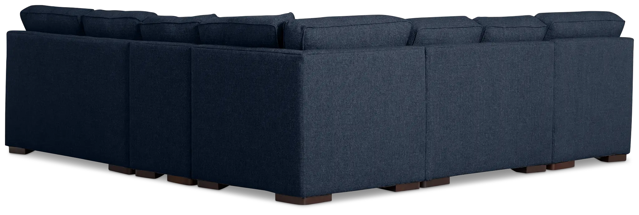 Sinclair Dark Blue Fabric Large Left Chaise Sectional Sinclair Dark Blue Fabric Large Left Chaise Sectional