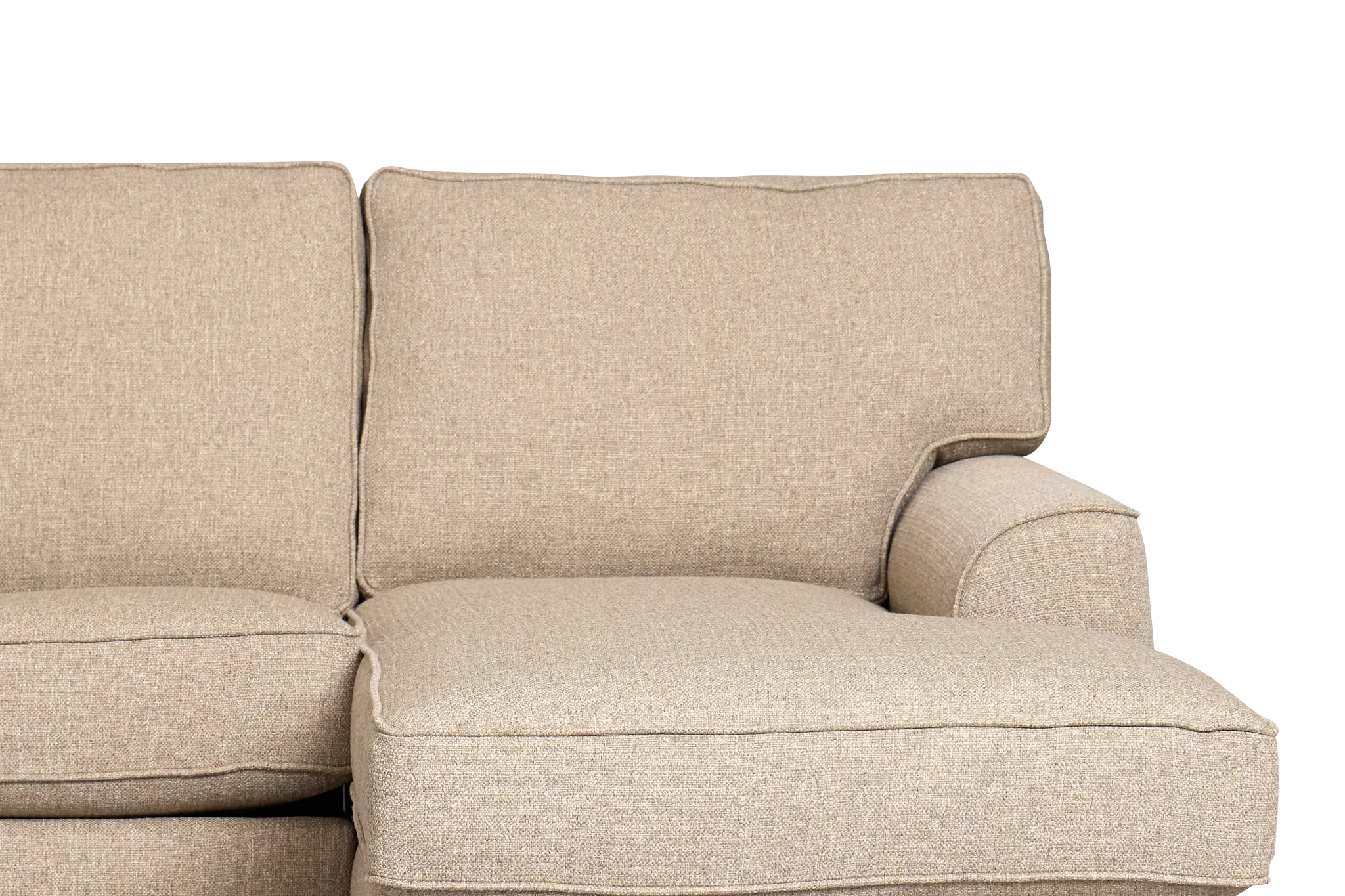 Sinclair Brown Fabric Right Chaise Innerspring Sleeper Sectional