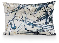 Leiana Blue Velvet Lumbar Accent Pillow