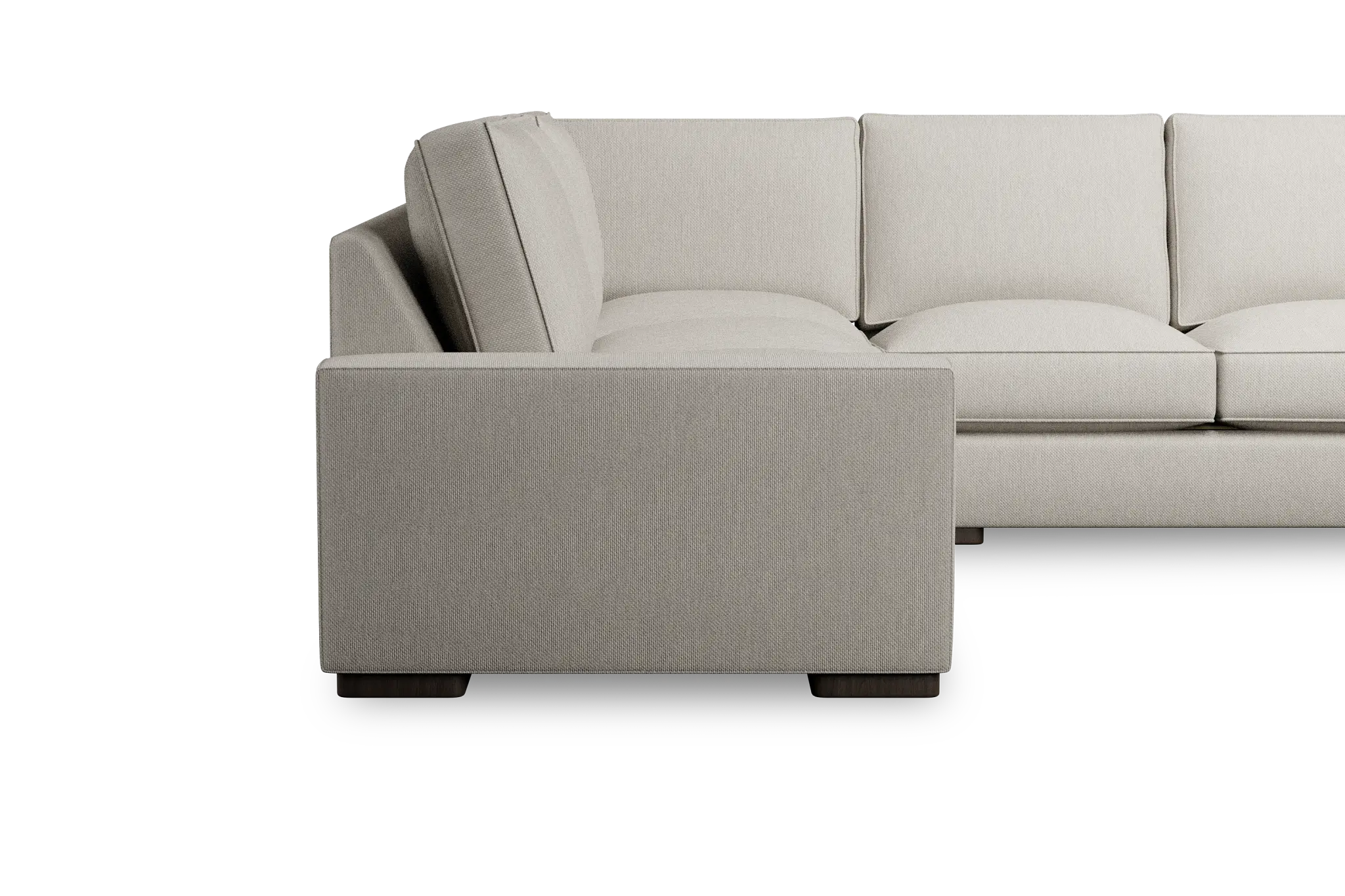 Edgewater Revenue Beige Small Two-arm Sectional Edgewater Revenue Beige Small Two-arm Sectional