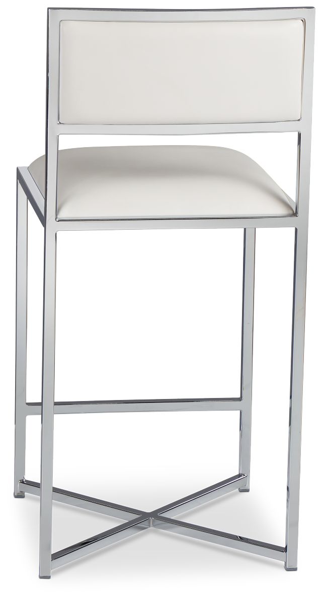 Amalfi White Stnl Steel 24" Barstool