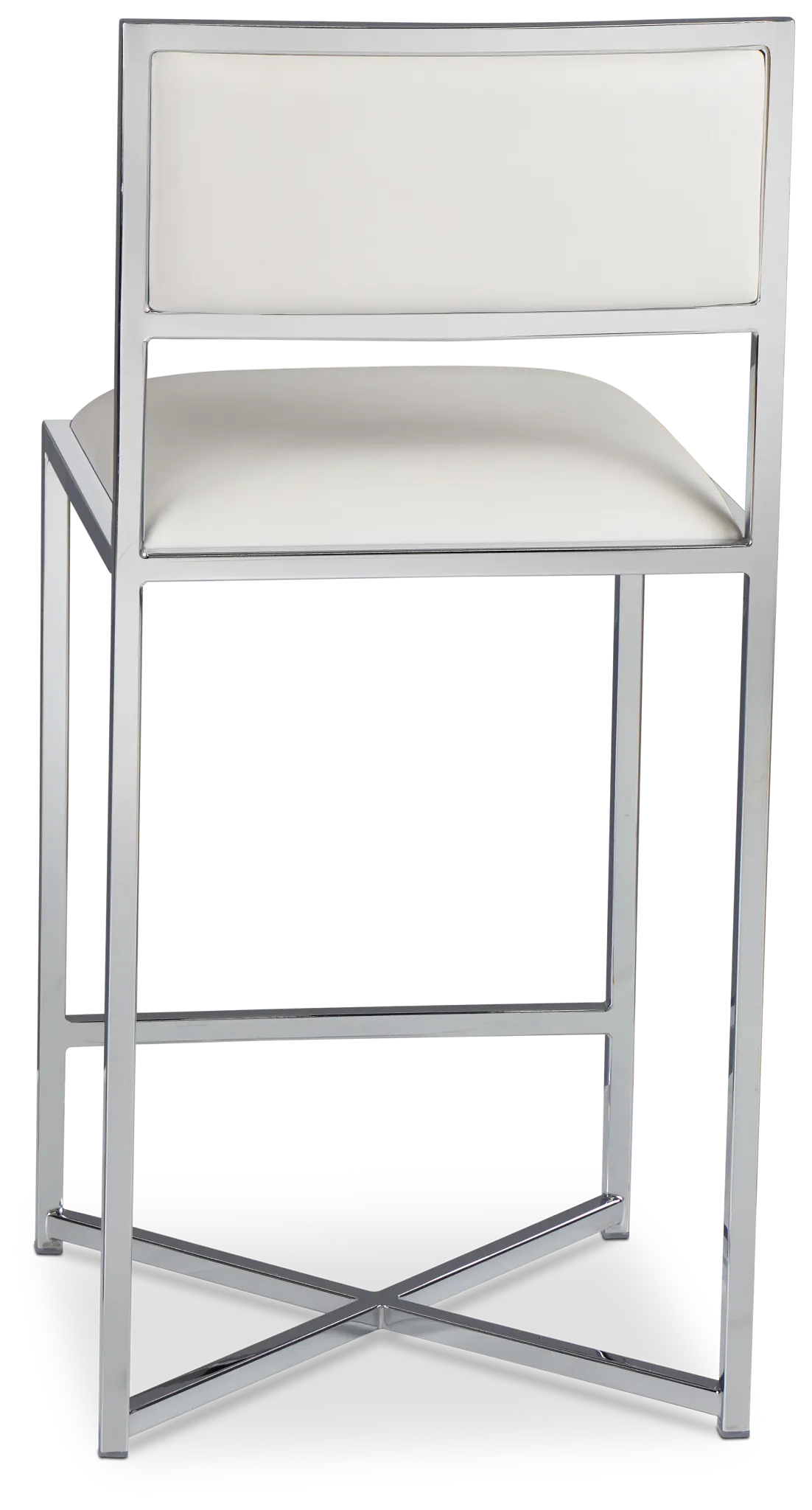 Amalfi Whitestnl Steel 24" Upholstered Barstool