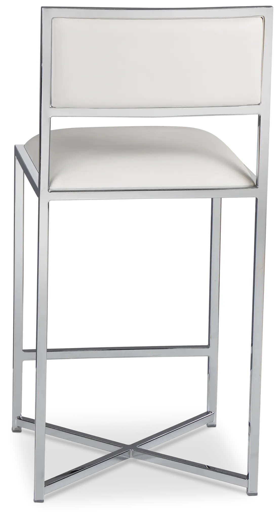 Amalfi Whitestnl Steel 24" Upholstered Barstool Amalfi Whitestnl Steel 24" Upholstered Barstool