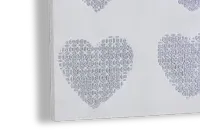 Heart Silver Canvas Wall Art