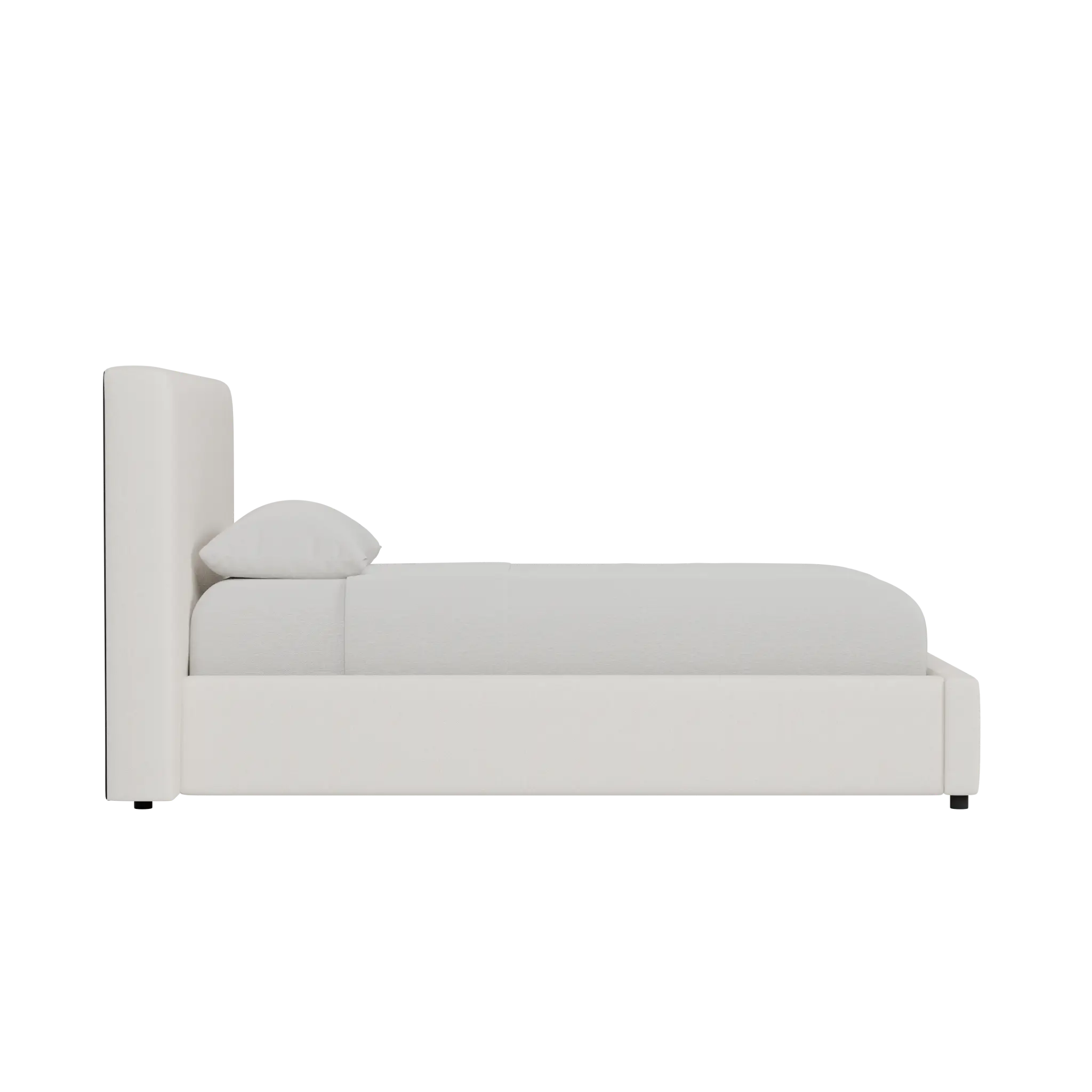 Grayton Sea Lane Dark Blue 44" Upholstered Platform Bed Grayton Sea Lane Dark Blue 44" Upholstered Platform Bed