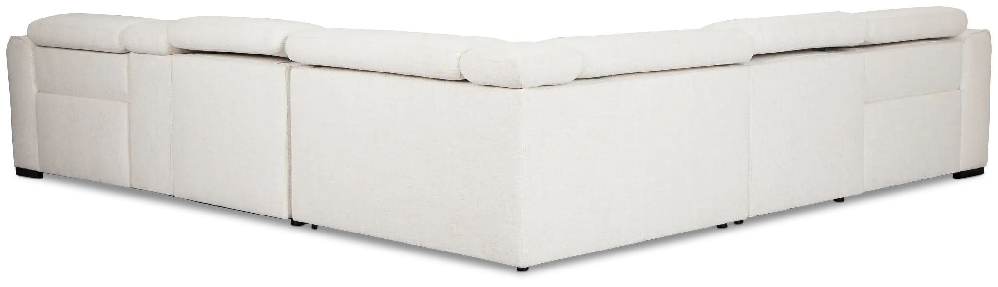 Ellis Light Beige Fabric Medium Dual Power 2-arm Reclining Sectional Ellis Light Beige Fabric Medium Dual Power 2-arm Reclining Sectional