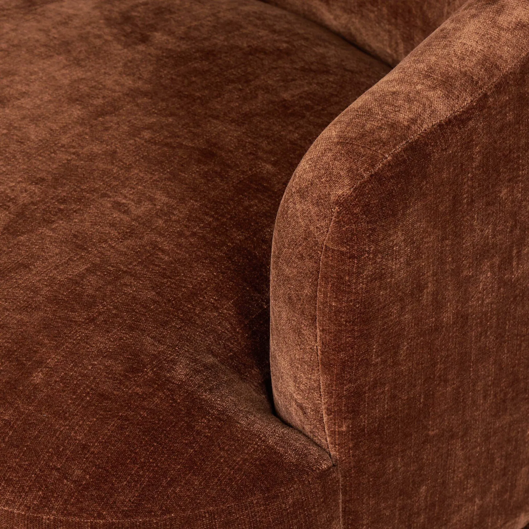 Four Hands Maryn Dark Orange Velvet Accent Chair
