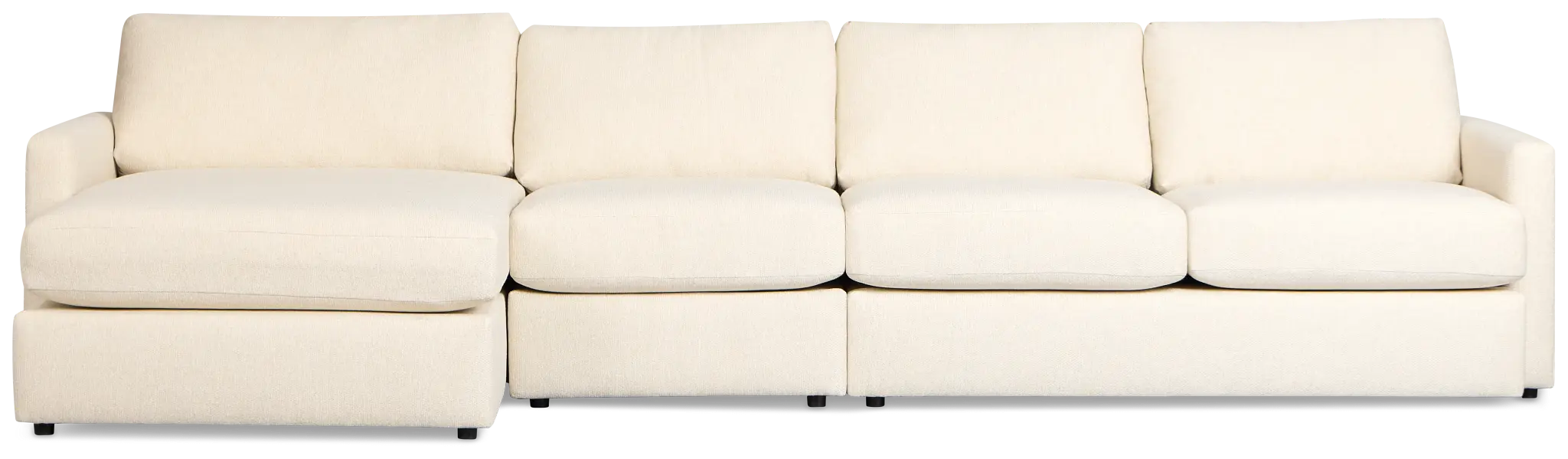 Maxwell Light Beige Fabric Small Left Chaise Sectional Maxwell Light Beige Fabric Small Left Chaise Sectional