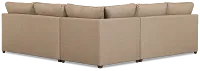 Tate Brown Fabric Medium 2-arm Right Facing Sleeper Sectional