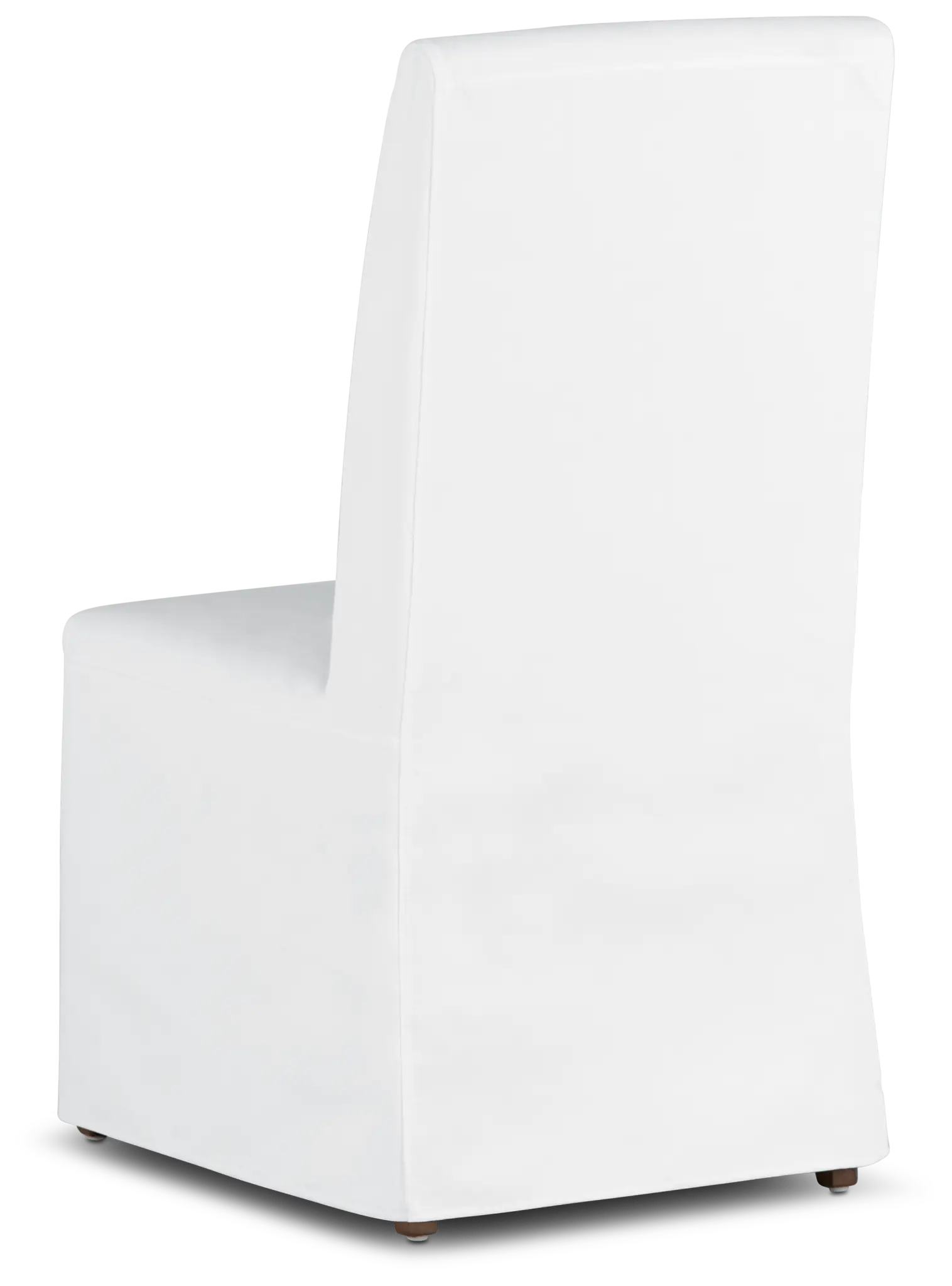 Harbor White Long Slipcover Chair With Medium-tone Leg Harbor White Long Slipcover Chair With Medium-tone Leg