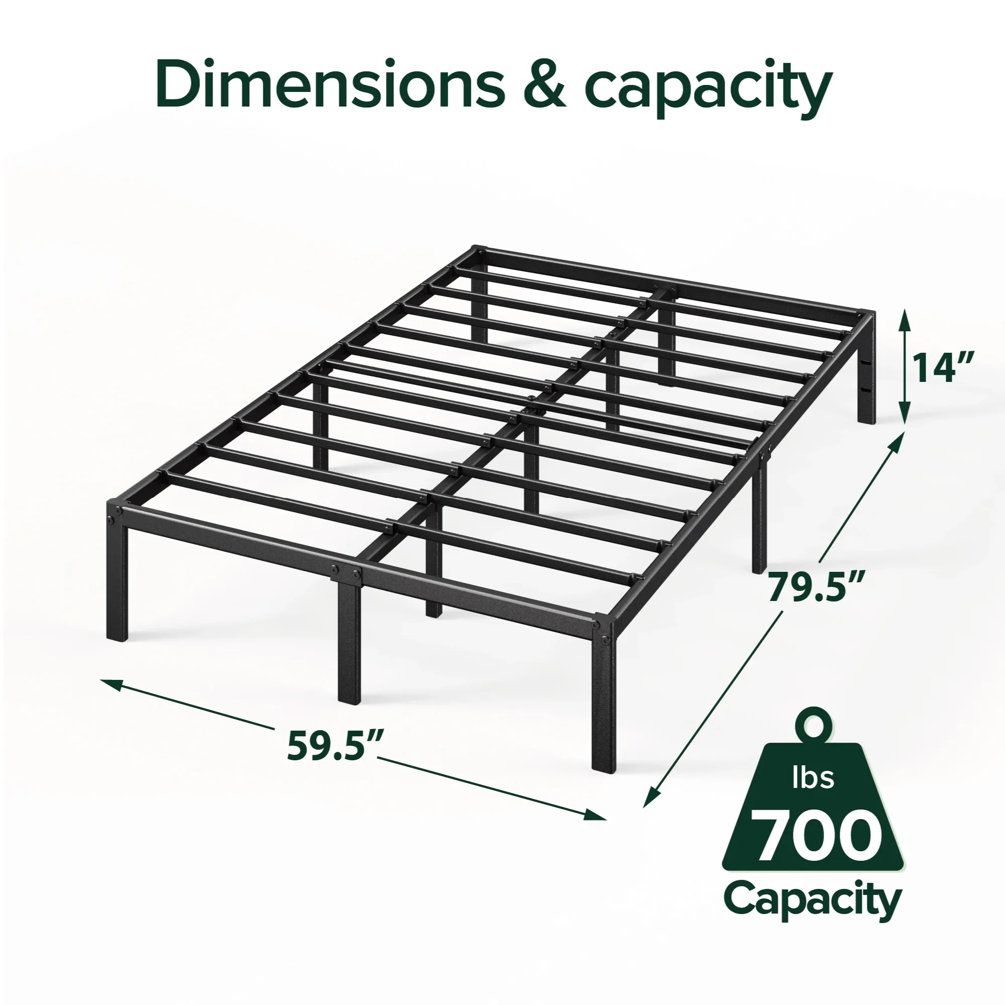 Zinus 14" Metal Bed Frame