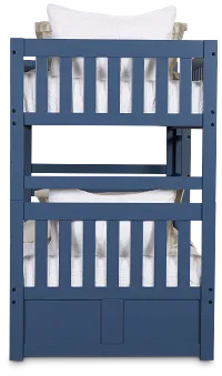 Charleston Dark Blue Storage Bunk Bed