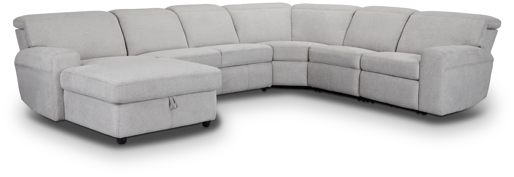 Callum Light Gray Storage Small Left Dual Power Chaise Sleeper Sectional Callum Light Gray Storage Small Left Dual Power Chaise Sleeper Sectional