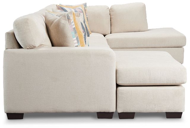 Gracie Beige Fabric Right Bumper Sectional