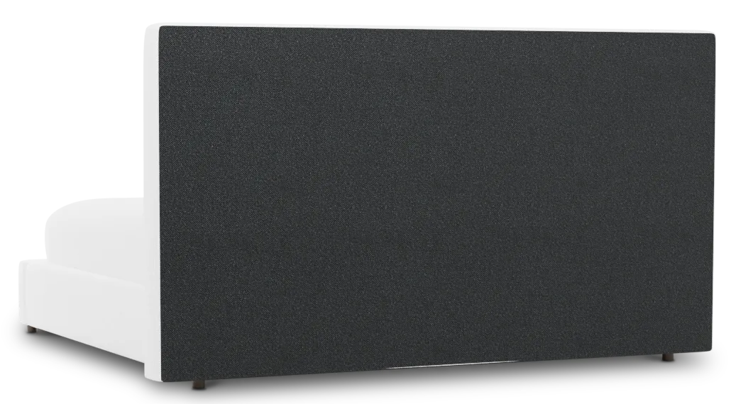 Grayton Revenue White 54" Upholstered Platform Bed