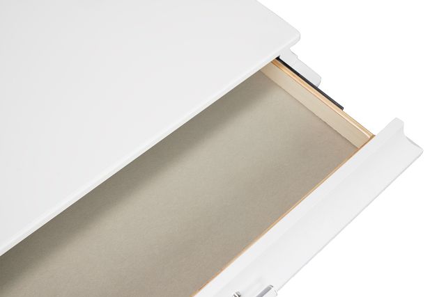 Milan White 2-drawer Nightstand