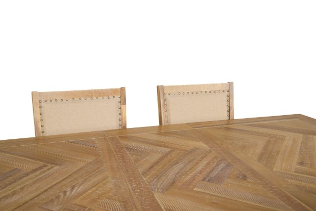 Joplin Light Tone Extension Rectangular Table & 4 Upholstered Chairs