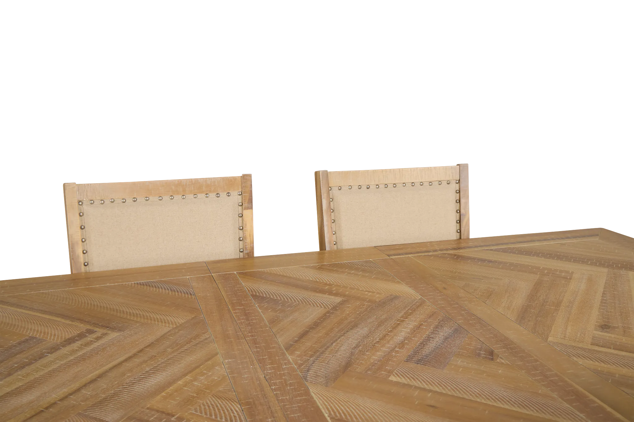 Joplin Light Tone Extension Rectangular Table & 4 Upholstered Chairs