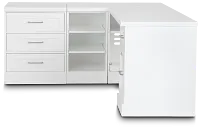 Newport White L Desk