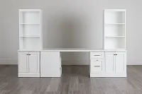 Newport White Small Peninsula Door Wall Desk