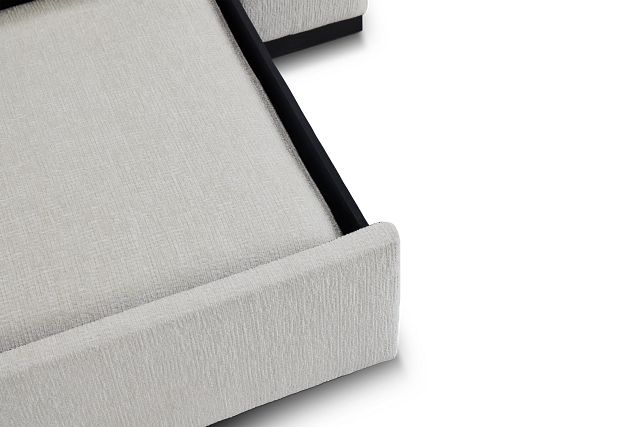 Blakely White Fabric Medium 2-arm Right Facing Sleeper Sectional