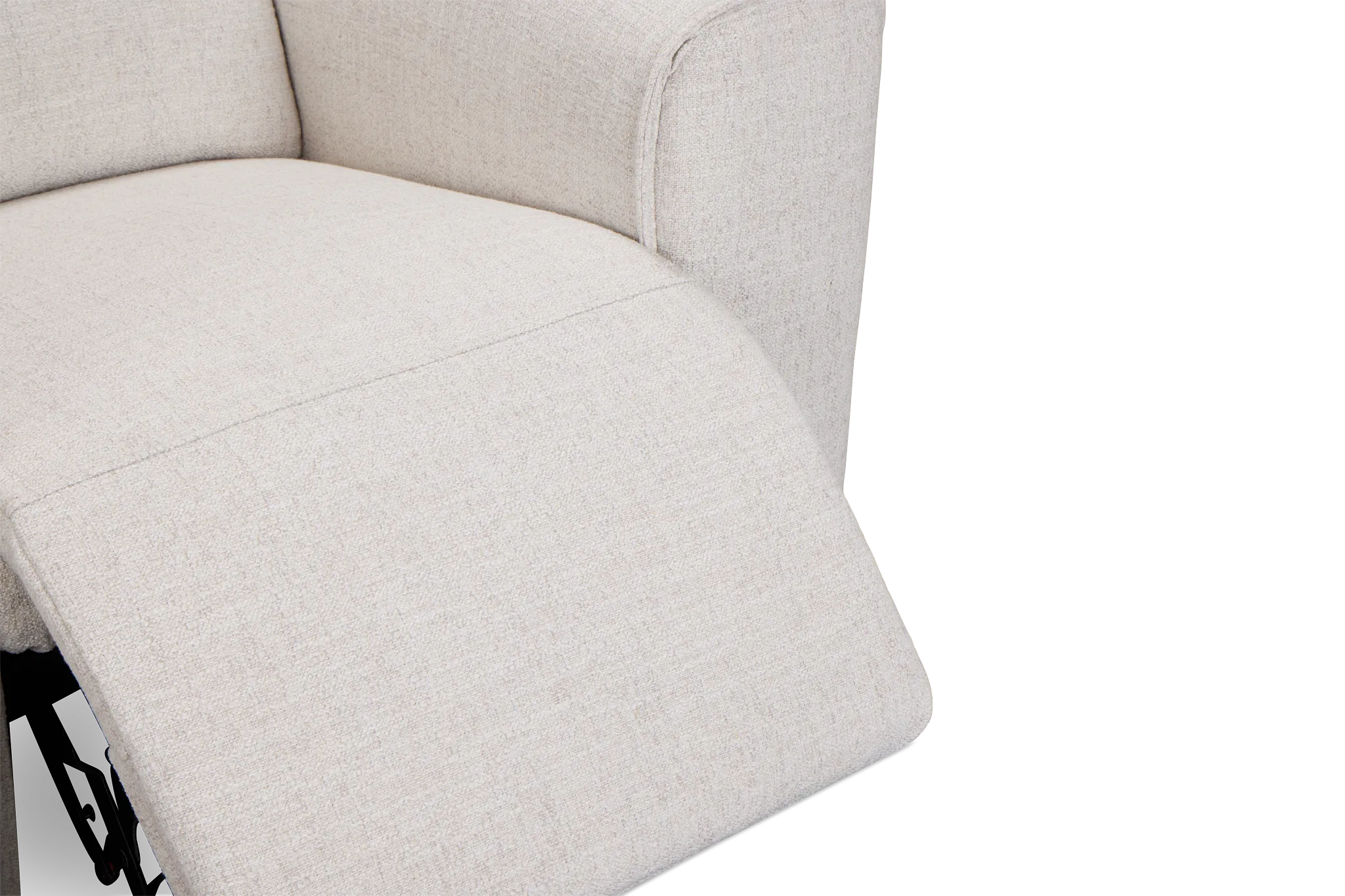 Ellis Light Beige Fabric Power Recliner With Power Headrest