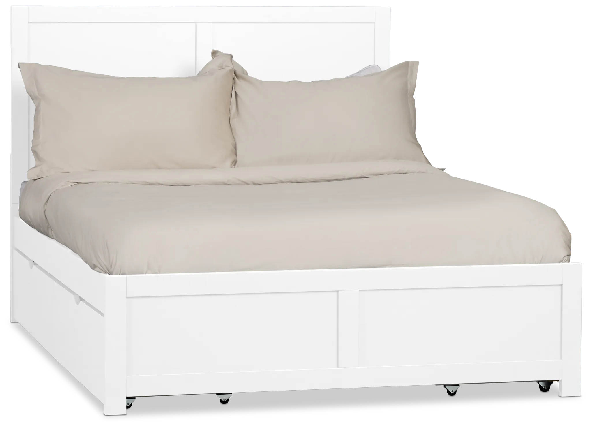 Charleston White Panel Bed With 4 Storage Drawers