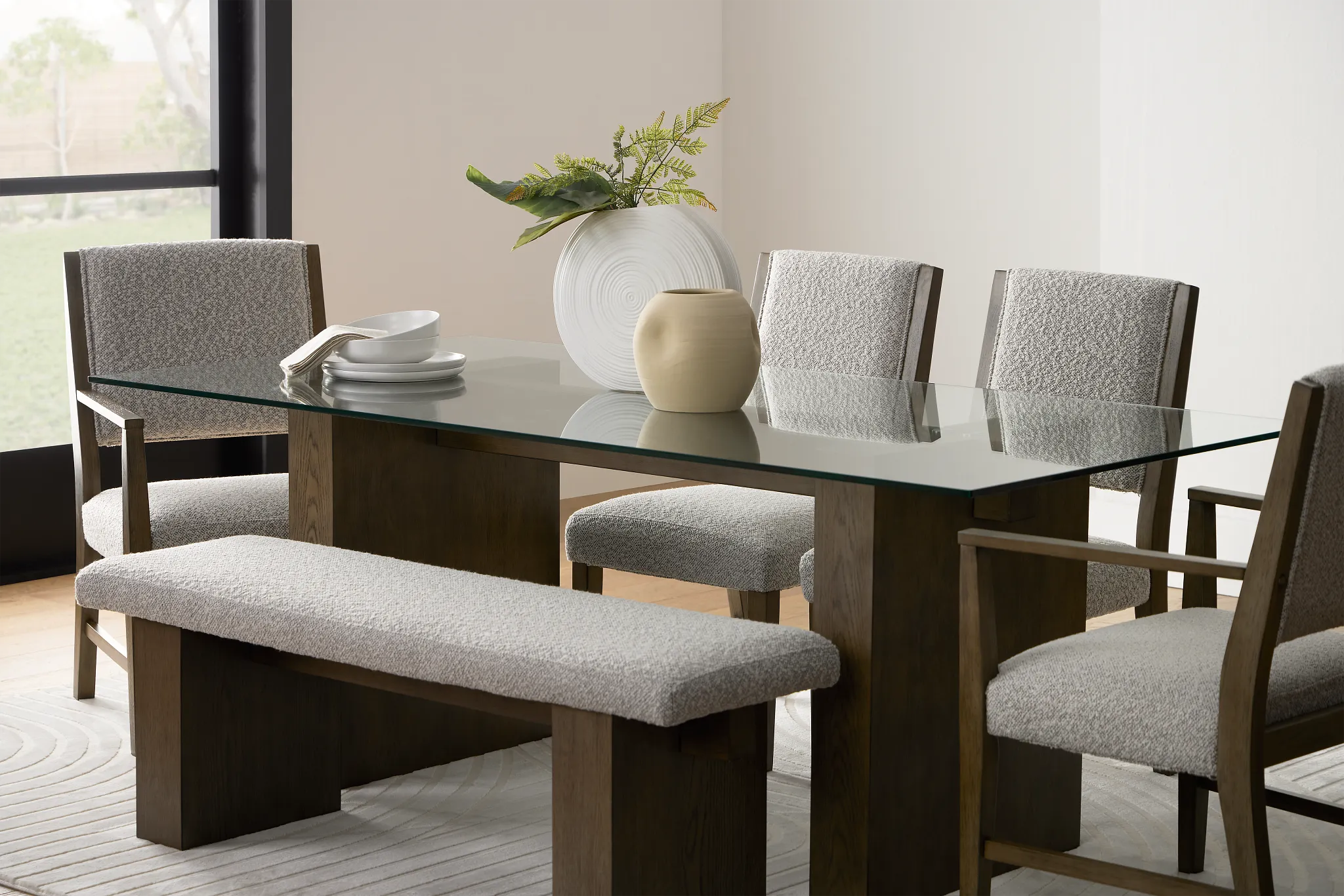 Vance Glass Rectangular Table