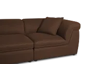Aria Dark Brown Micro Immersive 5-piece Bumper Sectional W/2 Speakers