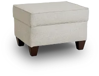 Cameron Beige Fabric Ottoman