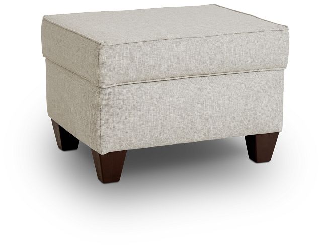 Cameron Beige Fabric Ottoman