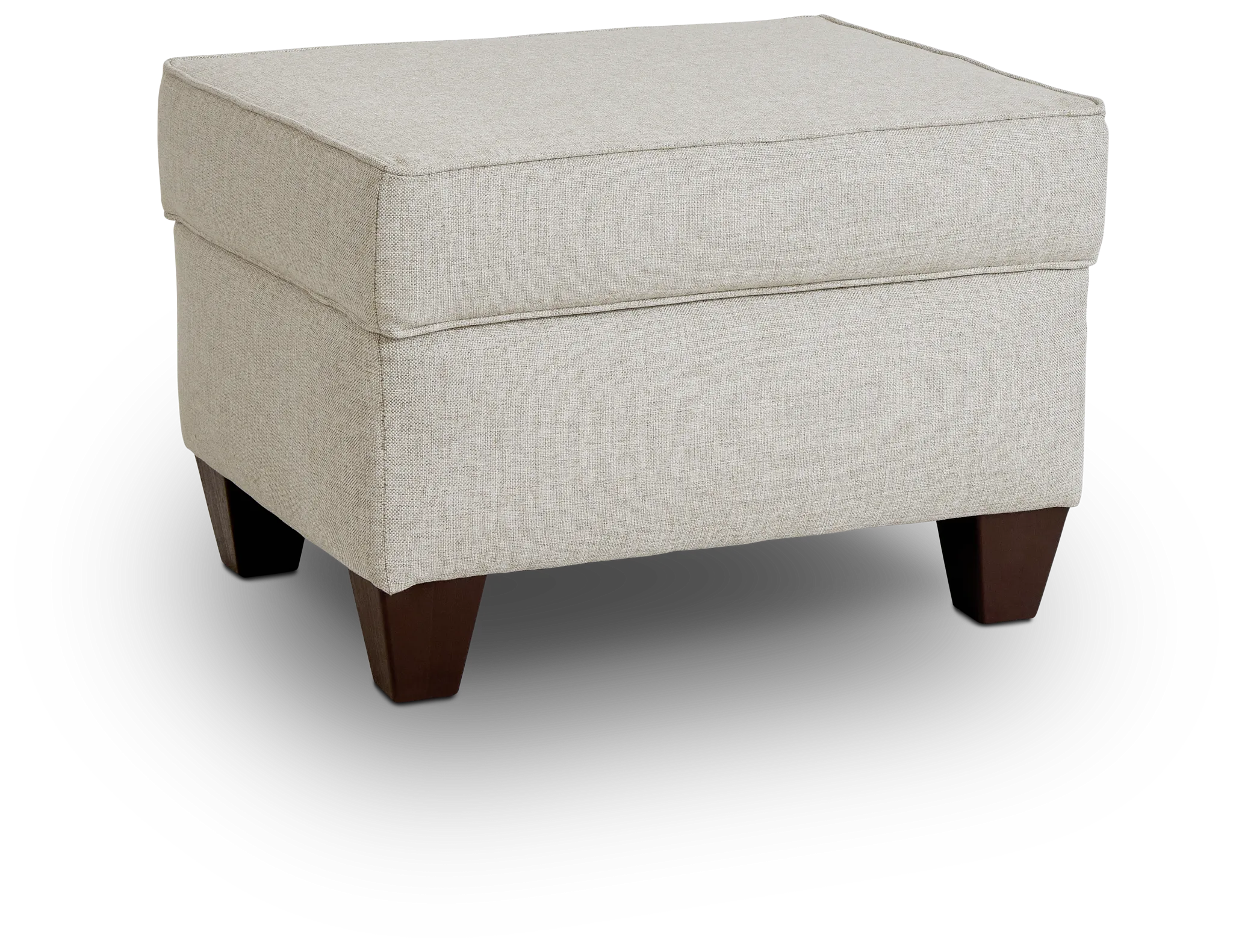 Cameron Beige Fabric Ottoman