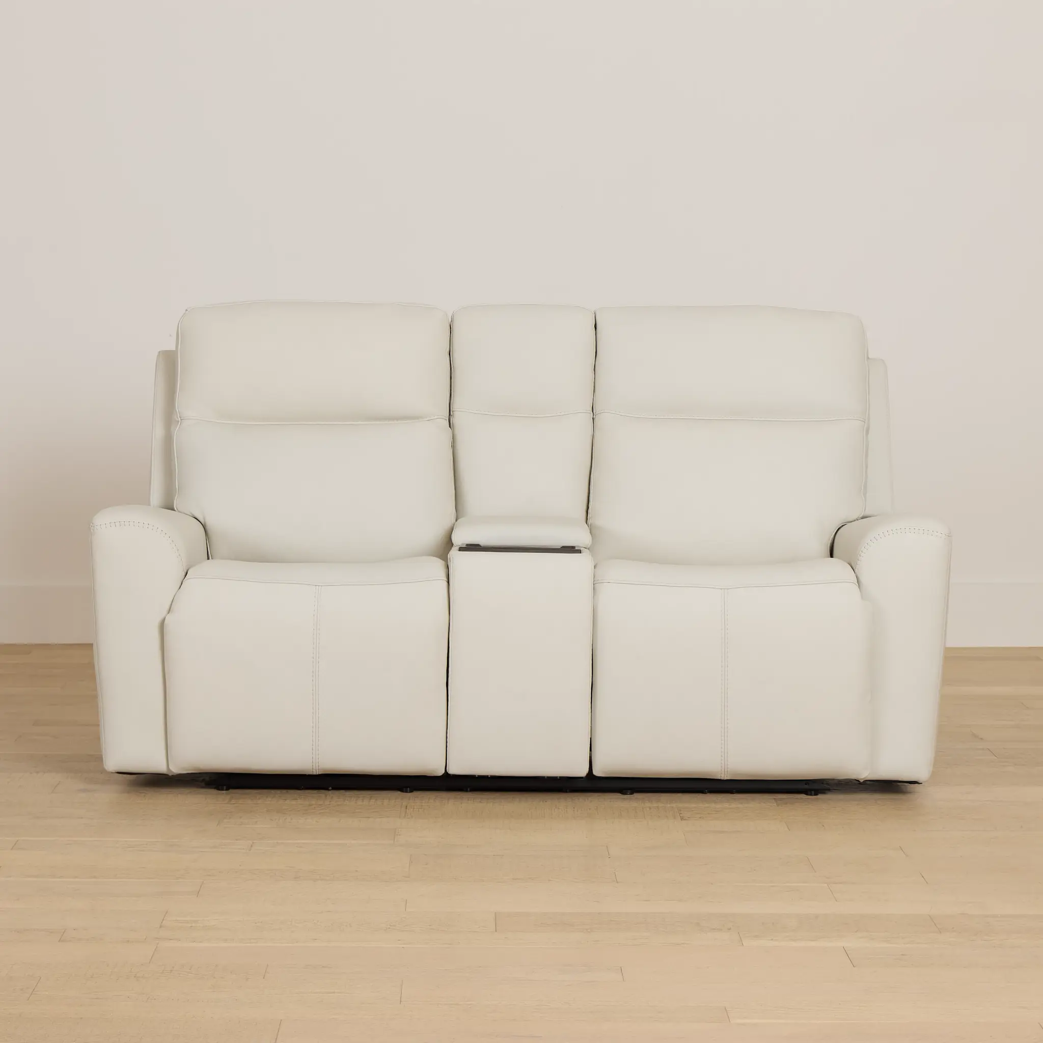 Flexsteel Sterling Ivory Lthr/vinyl Power Reclining Loveseat Flexsteel Sterling Ivory Lthr/vinyl Power Reclining Loveseat