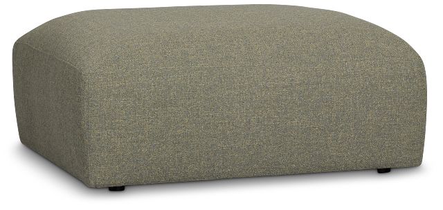 Baylor Green Fabric Ottoman