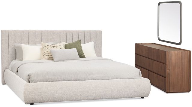 Nomad Gray Uph Platform Bedroom With Mid-tone Cases