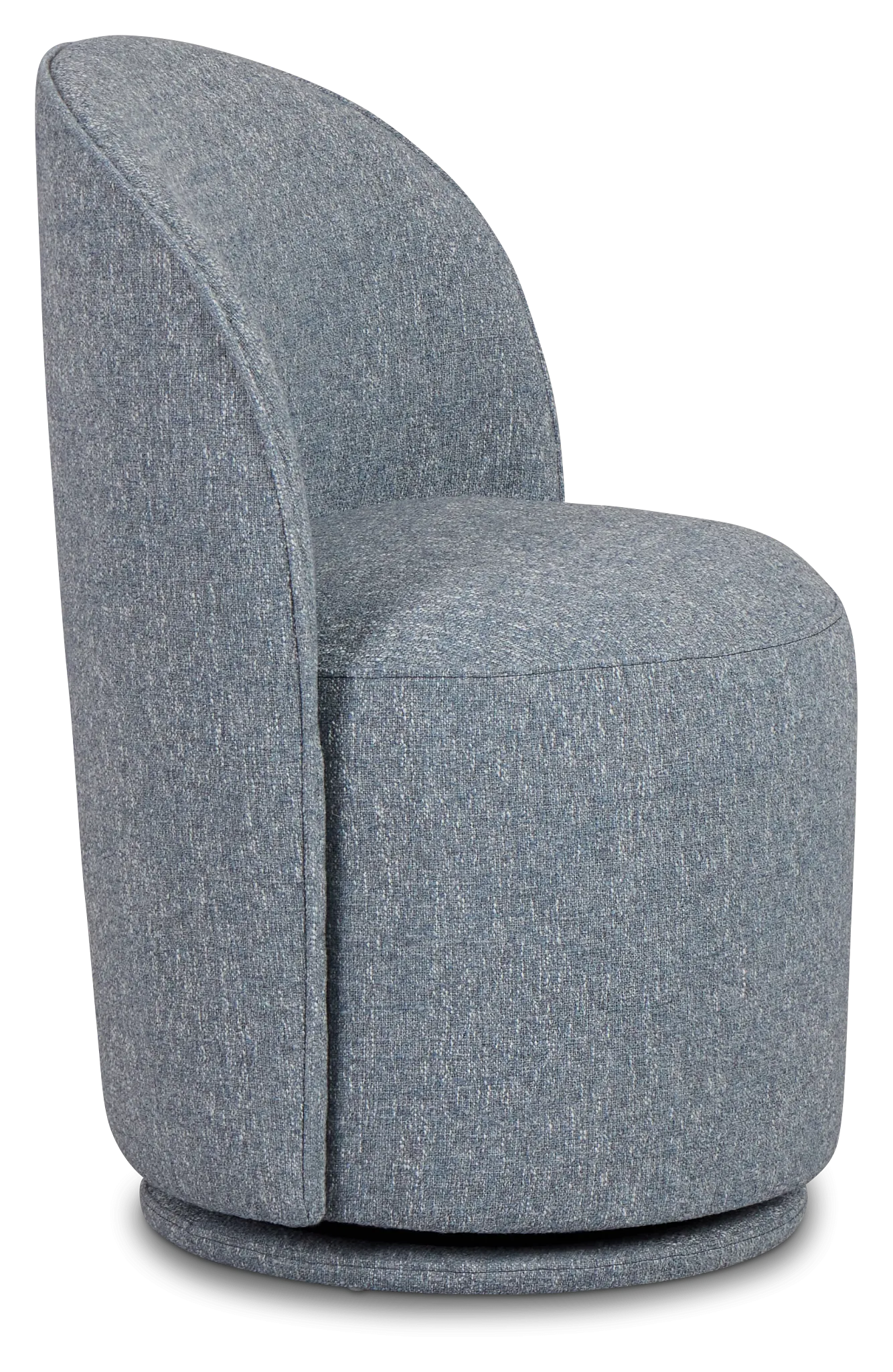 Claude Dark Blue Round Upholstered Side Chair