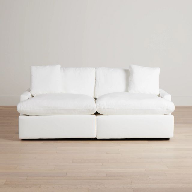 Skye White Fabric Power Reclining Sofa