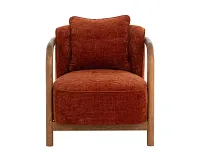 Marteen Orange Fabric Accent Chair
