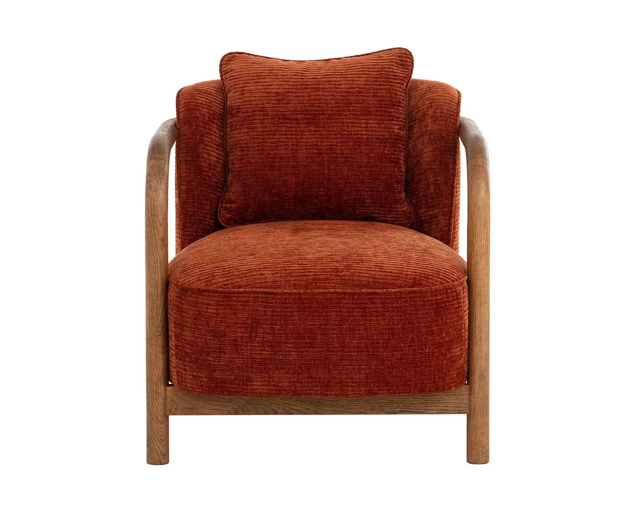 Marteen Orange Fabric Accent Chair