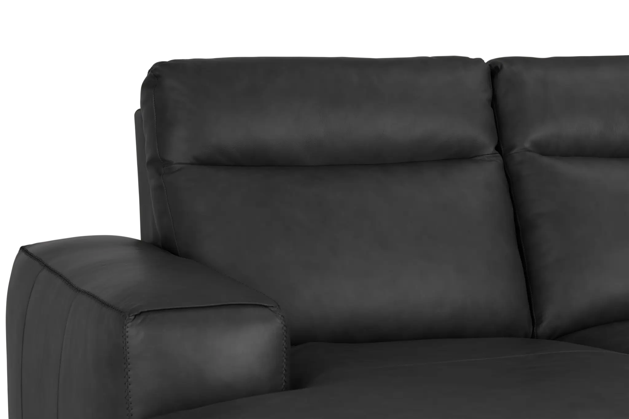 Elba Dark Gray Leather Medium Dual Power Left Chaise Sectional Elba Dark Gray Leather Medium Dual Power Left Chaise Sectional