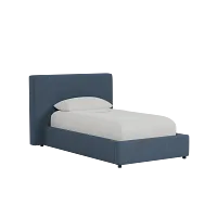 Grayton Maguire Pewter 44" Upholstered Platform Bed