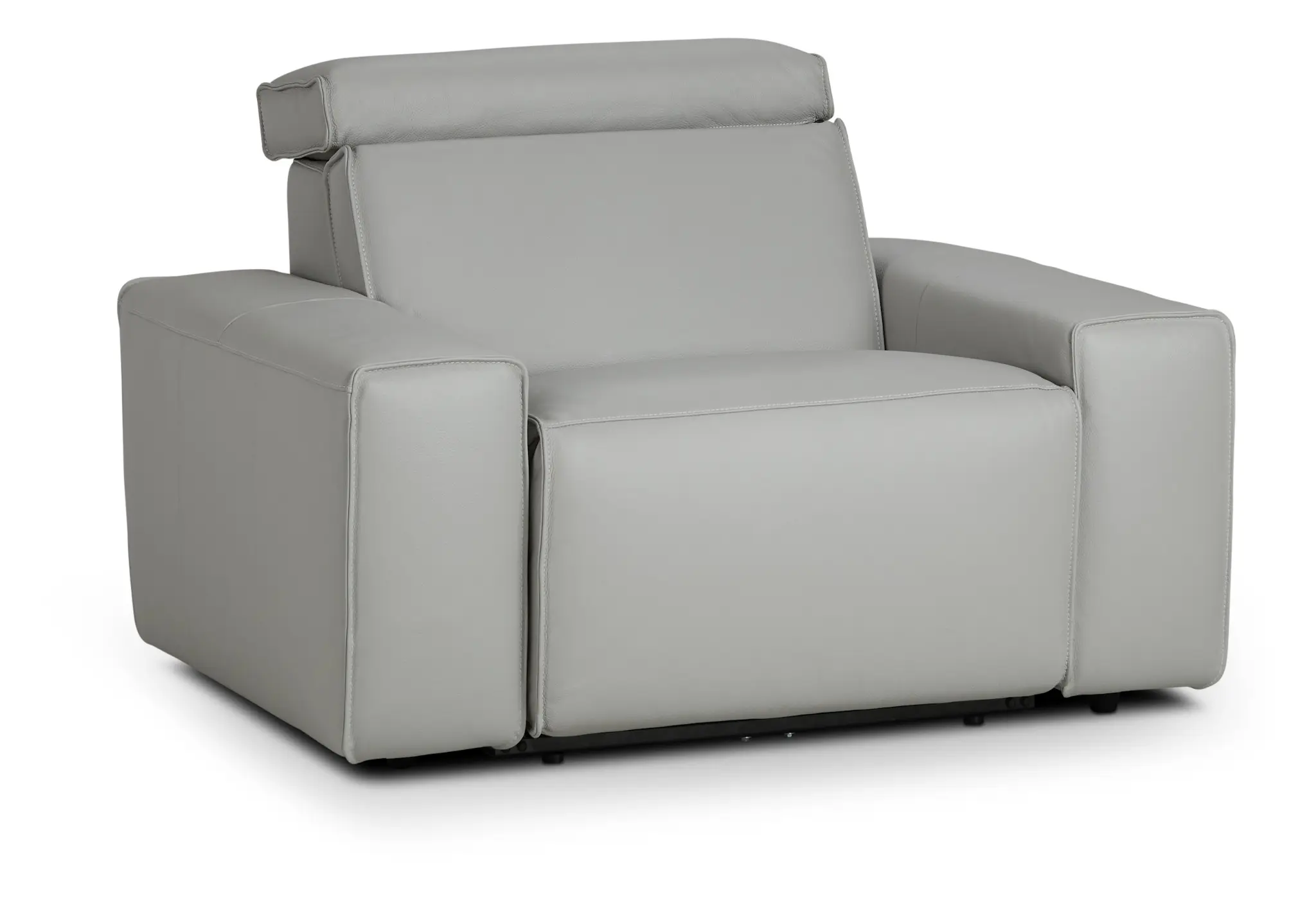 Carmelo Gray Leather Power Recliner Carmelo Gray Leather Power Recliner