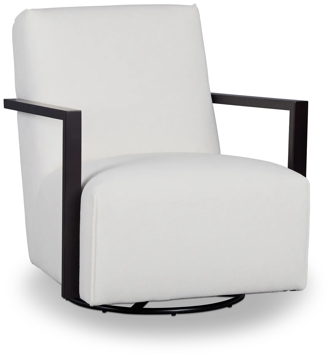 Lucas White Fabric Swivel Rocker Glider