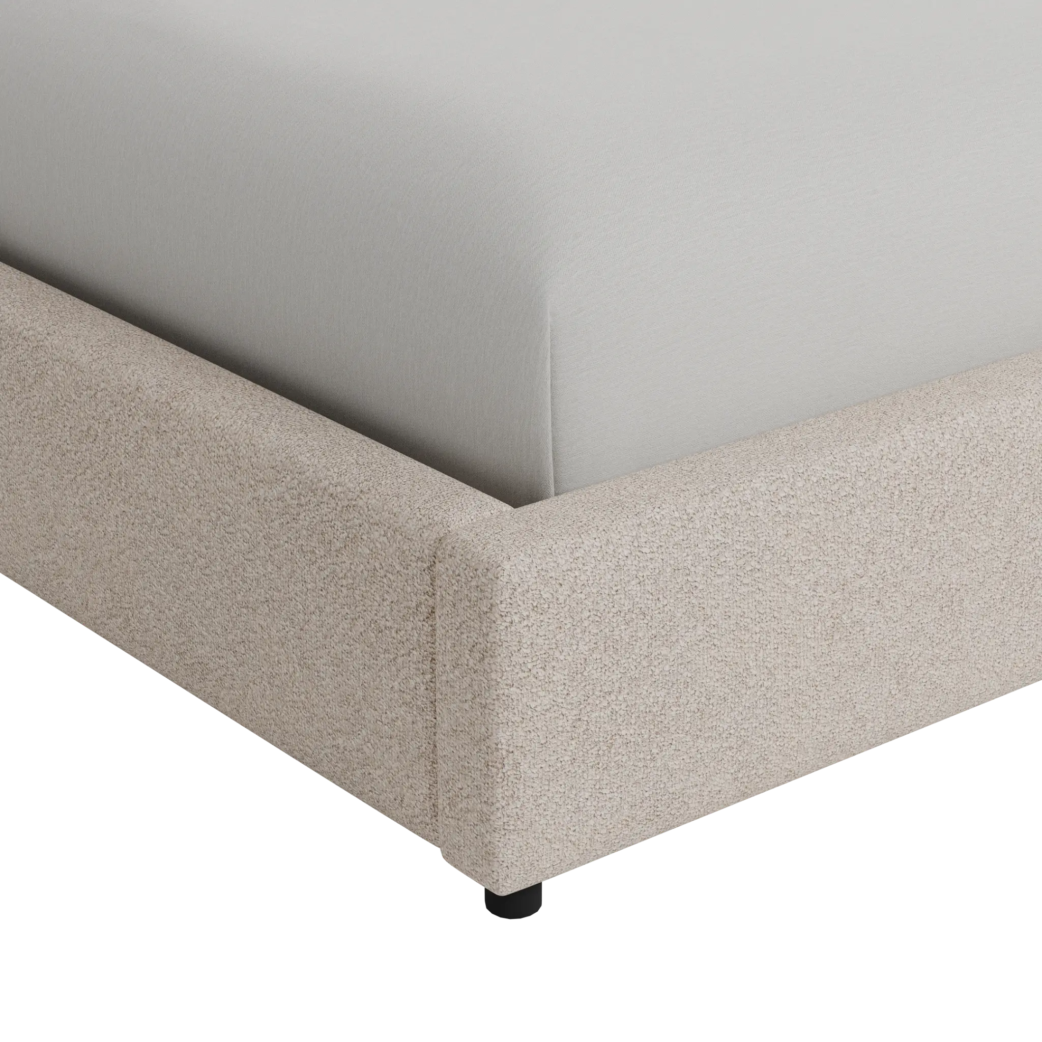 Grayton Sutton Beige 54" Upholstered Platform Bed Grayton Sutton Beige 54" Upholstered Platform Bed