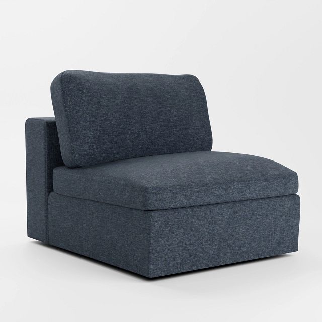 Destin Elevation Dark Blue Fabric Swivel Chair