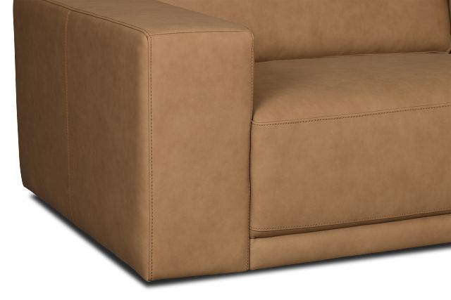 Kellan Light Brown Leather Medium Two-arm Sectional